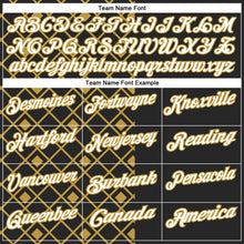 Load image into Gallery viewer, Custom Black White-Old Gold 3D Tennis Performance Polo Shirt