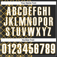 Load image into Gallery viewer, Custom Black White-Old Gold 3D Tennis Performance Polo Shirt