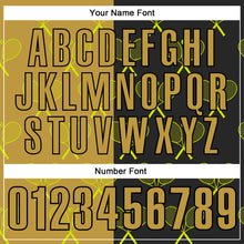 Load image into Gallery viewer, Custom Black Old Gold 3D Tennis Performance Polo Shirt