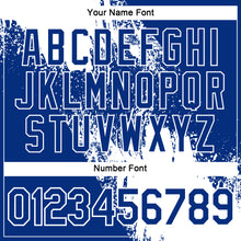 Load image into Gallery viewer, Custom White Royal 3D Pattern Design Abstract Brush Stroke Performance Polo Shirt