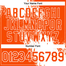 Load image into Gallery viewer, Custom White Orange 3D Pattern Design Abstract Brush Stroke Performance Polo Shirt