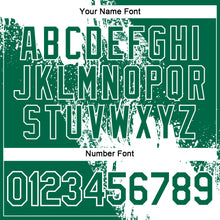 Load image into Gallery viewer, Custom White Kelly Green 3D Pattern Design Abstract Brush Stroke Performance Polo Shirt