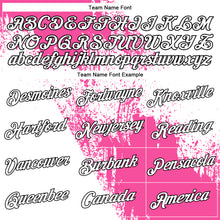 Load image into Gallery viewer, Custom Pink White-Black 3D Pattern Design Abstract Brush Stroke Performance Polo Shirt