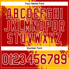 Load image into Gallery viewer, Custom Gold Red-White 3D Pattern Design Abstract Brush Stroke Performance Polo Shirt