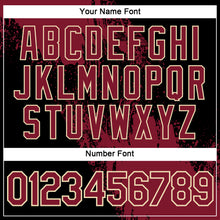 Load image into Gallery viewer, Custom Crimson Black-Cream 3D Pattern Design Abstract Brush Stroke Performance Polo Shirt