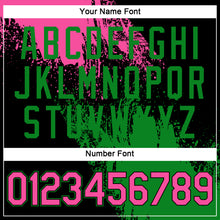 Load image into Gallery viewer, Custom Pink Black-Grass Green 3D Pattern Design Abstract Brush Stroke Performance Polo Shirt