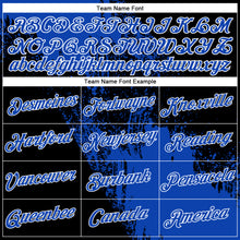 Load image into Gallery viewer, Custom Thunder Blue Black-White 3D Pattern Design Abstract Brush Stroke Performance Polo Shirt