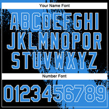 Load image into Gallery viewer, Custom Powder Blue Black-White 3D Pattern Design Abstract Brush Stroke Performance Polo Shirt