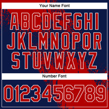 Load image into Gallery viewer, Custom Red Navy-White 3D Pattern Design Abstract Brush Stroke Performance Polo Shirt