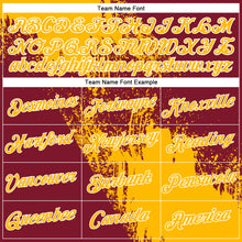 Load image into Gallery viewer, Custom Gold Crimson-White 3D Pattern Design Abstract Brush Stroke Performance Polo Shirt