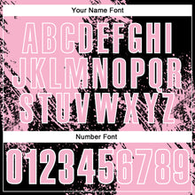 Load image into Gallery viewer, Custom Light Pink Black-White 3D Pattern Design Abstract Brush Stroke Performance Polo Shirt