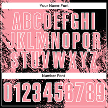 Load image into Gallery viewer, Custom Medium Pink Black-White 3D Pattern Design Abstract Brush Stroke Performance Polo Shirt