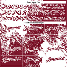 Load image into Gallery viewer, Custom White Crimson 3D Pattern Design Abstract Brush Stroke Performance Polo Shirt