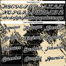 Load image into Gallery viewer, Custom Cream Black-White 3D Pattern Design Abstract Brush Stroke Performance Polo Shirt