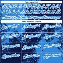 Load image into Gallery viewer, Custom Powder Blue Navy-White 3D Pattern Design Abstract Brush Stroke Performance Polo Shirt