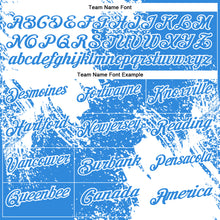 Load image into Gallery viewer, Custom White Powder Blue 3D Pattern Design Abstract Brush Stroke Performance Polo Shirt