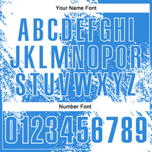 Load image into Gallery viewer, Custom White Powder Blue 3D Pattern Design Abstract Brush Stroke Performance Polo Shirt