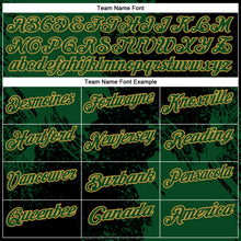 Load image into Gallery viewer, Custom Green Black-Old Gold 3D Pattern Design Abstract Brush Stroke Performance Polo Shirt