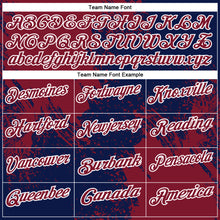 Load image into Gallery viewer, Custom Crimson Navy-White 3D Pattern Design Abstract Brush Stroke Performance Polo Shirt