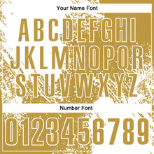 Load image into Gallery viewer, Custom White Old Gold 3D Pattern Design Abstract Brush Stroke Performance Polo Shirt