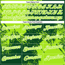 Load image into Gallery viewer, Custom Neon Green Green-White 3D Pattern Design Abstract Brush Stroke Performance Polo Shirt