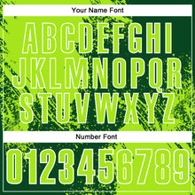 Load image into Gallery viewer, Custom Neon Green Green-White 3D Pattern Design Abstract Brush Stroke Performance Polo Shirt