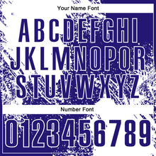 Load image into Gallery viewer, Custom White Dark Purple 3D Pattern Design Abstract Brush Stroke Performance Polo Shirt