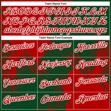 Load image into Gallery viewer, Custom Red Green-White 3D Pattern Design Abstract Brush Stroke Performance Polo Shirt