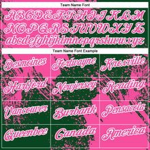 Load image into Gallery viewer, Custom Pink Green-White 3D Pattern Design Abstract Brush Stroke Performance Polo Shirt