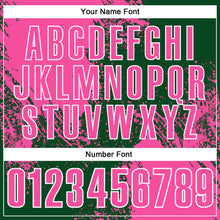 Load image into Gallery viewer, Custom Pink Green-White 3D Pattern Design Abstract Brush Stroke Performance Polo Shirt