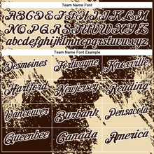 Load image into Gallery viewer, Custom Cream Brown-White 3D Pattern Design Abstract Brush Stroke Performance Polo Shirt