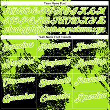 Load image into Gallery viewer, Custom Neon Green Black-White 3D Pattern Design Abstract Brush Stroke Performance Polo Shirt