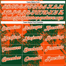 Load image into Gallery viewer, Custom Orange Green-White 3D Pattern Design Abstract Brush Stroke Performance Polo Shirt