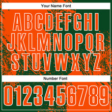 Load image into Gallery viewer, Custom Orange Green-White 3D Pattern Design Abstract Brush Stroke Performance Polo Shirt