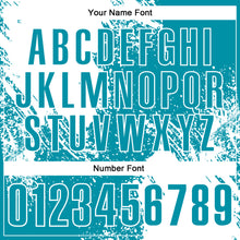 Load image into Gallery viewer, Custom White Teal 3D Pattern Design Abstract Brush Stroke Performance Polo Shirt