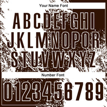 Load image into Gallery viewer, Custom White Brown 3D Pattern Design Abstract Brush Stroke Performance Polo Shirt