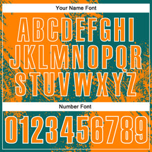 Load image into Gallery viewer, Custom Bay Orange Teal-White 3D Pattern Design Abstract Brush Stroke Performance Polo Shirt