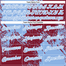 Load image into Gallery viewer, Custom Light Blue Crimson-White 3D Pattern Design Abstract Brush Stroke Performance Polo Shirt