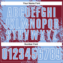 Load image into Gallery viewer, Custom Light Blue Crimson-White 3D Pattern Design Abstract Brush Stroke Performance Polo Shirt