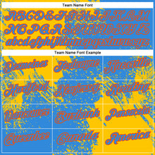 Load image into Gallery viewer, Custom Yellow Powder Blue-Orange 3D Pattern Design Abstract Brush Stroke Performance Polo Shirt