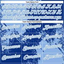 Load image into Gallery viewer, Custom Light Blue Royal-White 3D Pattern Design Abstract Brush Stroke Performance Polo Shirt