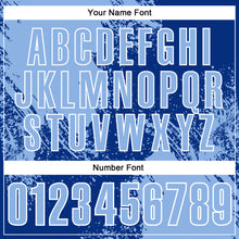 Load image into Gallery viewer, Custom Light Blue Royal-White 3D Pattern Design Abstract Brush Stroke Performance Polo Shirt