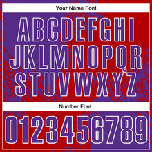 Load image into Gallery viewer, Custom Purple Red-White 3D Pattern Design Abstract Brush Stroke Performance Polo Shirt