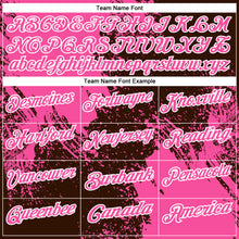 Load image into Gallery viewer, Custom Pink Brown-White 3D Pattern Design Abstract Brush Stroke Performance Polo Shirt