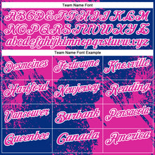 Load image into Gallery viewer, Custom Deep Pink Royal-White 3D Pattern Design Abstract Brush Stroke Performance Polo Shirt