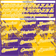 Load image into Gallery viewer, Custom Yellow Purple-White 3D Pattern Design Abstract Brush Stroke Performance Polo Shirt