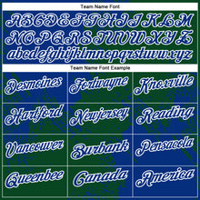 Load image into Gallery viewer, Custom Royal Green-White 3D Pattern Design Abstract Brush Stroke Performance Polo Shirt