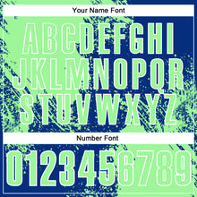 Load image into Gallery viewer, Custom Pea Green Royal-White 3D Pattern Design Abstract Brush Stroke Performance Polo Shirt