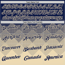 Load image into Gallery viewer, Custom Navy Cream 3D Gradient Square Shape Performance Polo Shirt