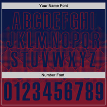 Load image into Gallery viewer, Custom Navy Crimson 3D Gradient Square Shape Performance Polo Shirt